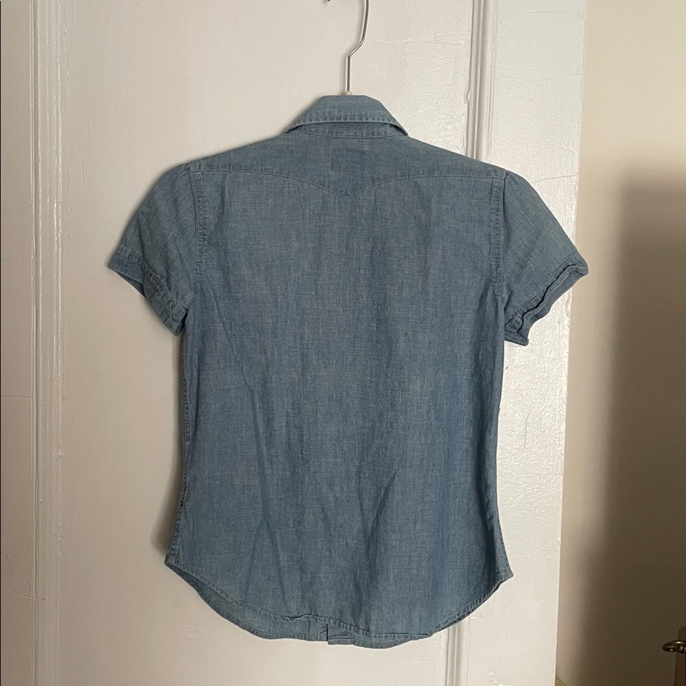 Vintage Ralph Lauren Light Blue Western Denim Shirt - Picture 2 of 4